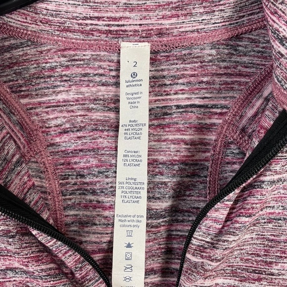 lululemon | Runderful 1/2 Zip Space Dye Camo Berry SZ 2 - Picture 5 of 5